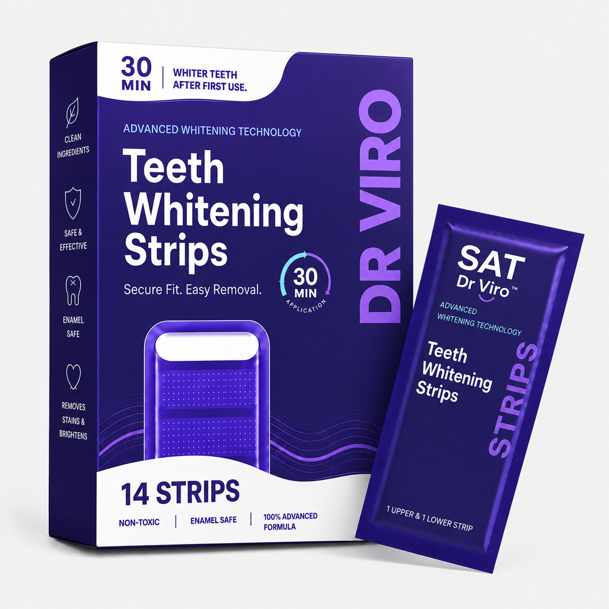 Purple Teeth Whitening Strips