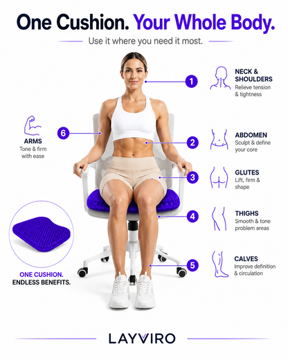 LAYVIRO™ Gel Seat Cushion