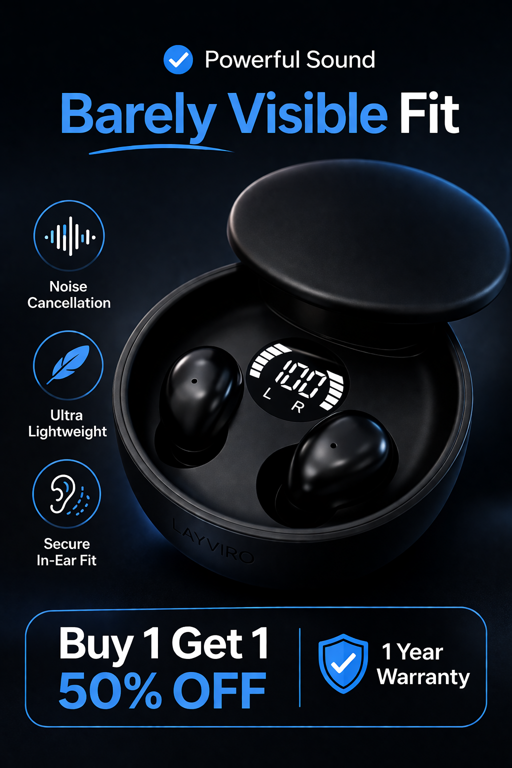 LAYVIRO™ Earbuds That Don’t Hurt — Even After Hours